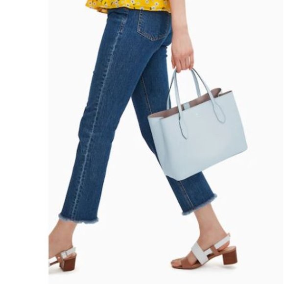 Kate Spade Harper Satchel in MOONLIGHT  Leather Adjustable Detachable Straps - Picture 6 of 10